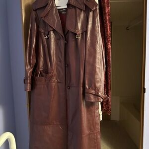 Etienne Aigner Women's Burgundy Leather Jacket